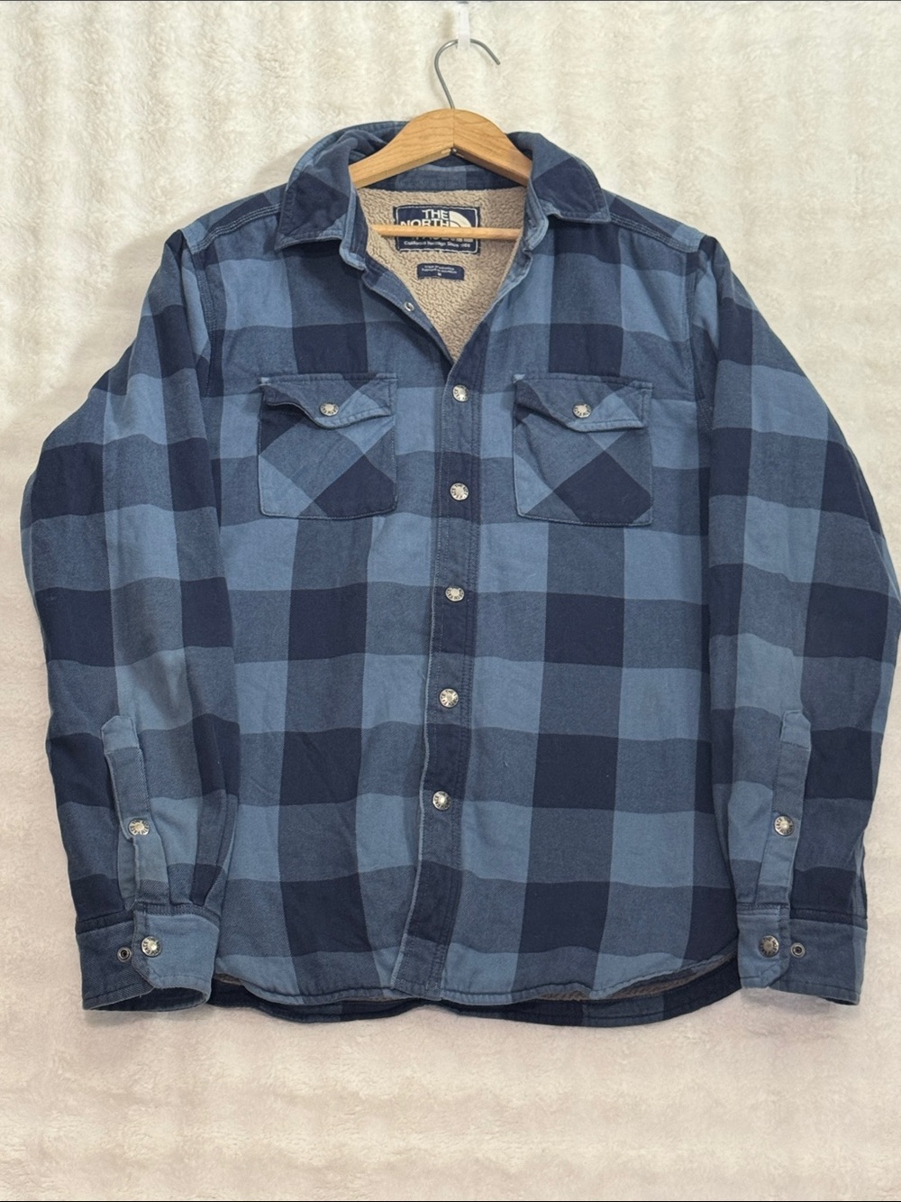 The North Face Men's Sherpa-Lined Plaid Jacket Size M